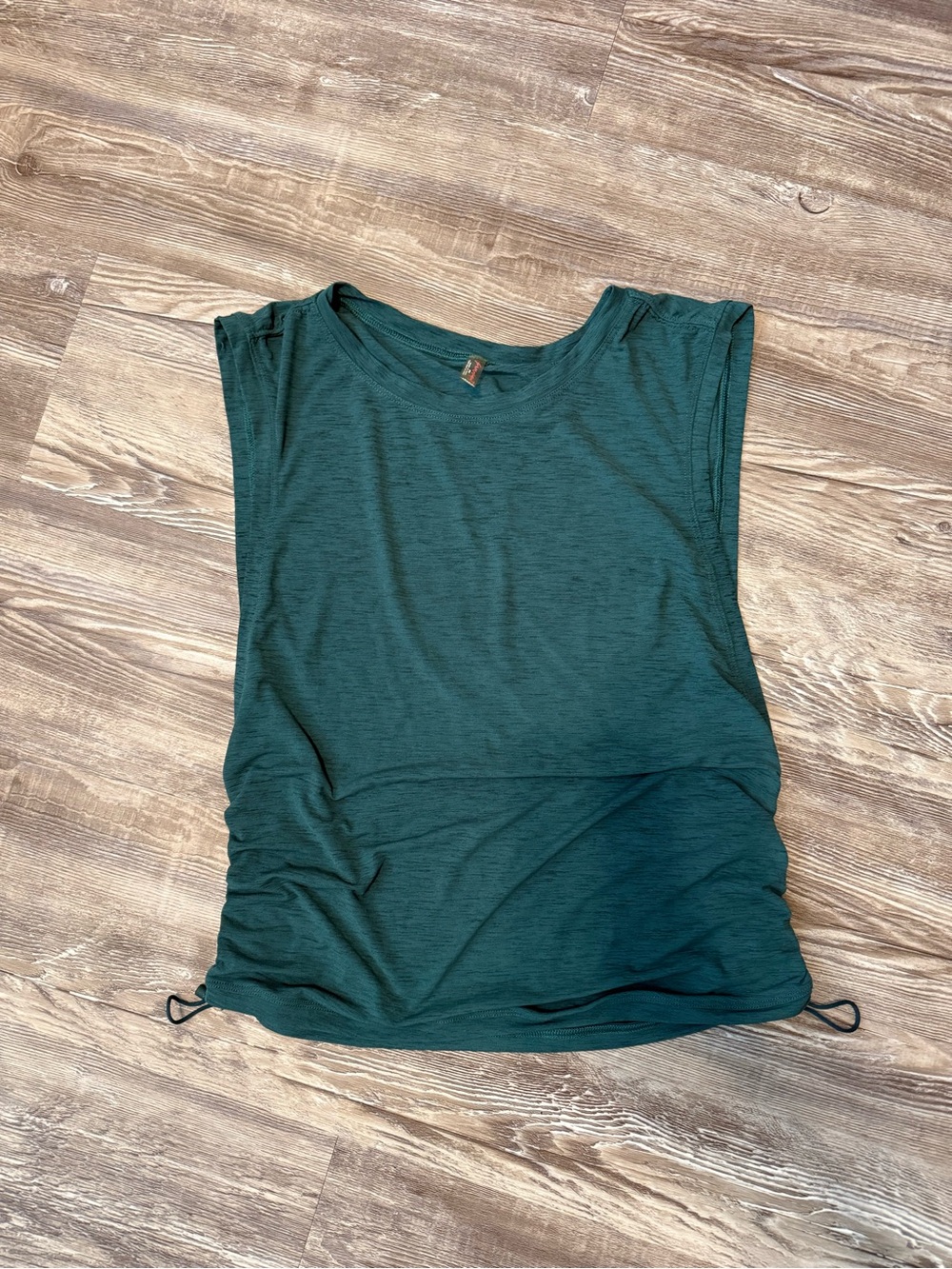 FP Movement by Free People Dark Teal Side-Ruched Tank